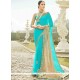 Faux Chiffon Blue Classic Designer Saree