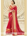 Faux Chiffon Embroidered Work Classic Saree