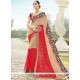 Faux Georgette Embroidered Work Classic Saree