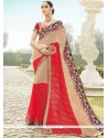 Faux Georgette Embroidered Work Classic Saree