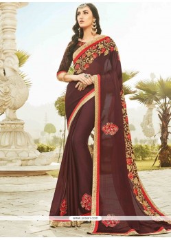 Patch Border Work Designer Saree