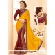 Faux Chiffon Designer Half N Half Saree