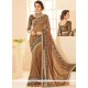 Jacquard Brown Patch Border Work Saree