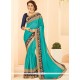 Turquoise Classic Saree