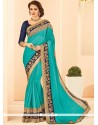 Turquoise Classic Saree