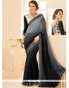 Black And Grey Fancy Fabric Shaded Saree