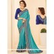 Turquoise Classic Designer Saree