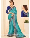 Turquoise Classic Designer Saree