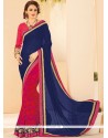 Embroidered Work Designer Half N Half Saree