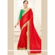 Red Embroidered Work Traditional Saree