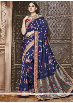 Navy Blue Traditional Saree