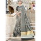 Weaving Banarasi Silk Traditional Designer Saree In Grey