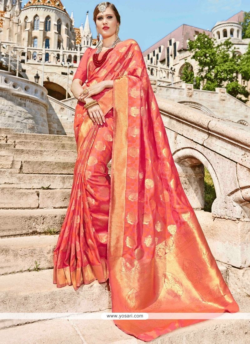 Orange Traditional Designer Saree