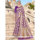 Banarasi Silk Purple Traditional Saree