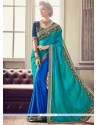 Art Silk Blue Designer Traditional Saree