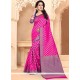 Hot Pink Banarasi Silk Traditional Designer Saree