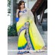 Faux Georgette Embroidered Work Shaded Saree