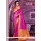 Cotton Silk Hot Pink Traditional Designer Saree