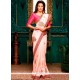 Fancy Fabric Pink Embroidered Work Classic Designer Saree