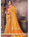 Art Silk Yellow Designer Traditional Saree