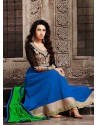 Karishma Kapoor Blue Georgette Anarkali Suit