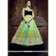 Faux Chiffon Multi Colour Lace Work Long Choli Lehenga