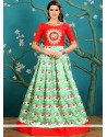 Embroidered Work Art Silk Readymade Gown
