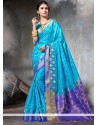 Art Silk Blue Traditional Saree