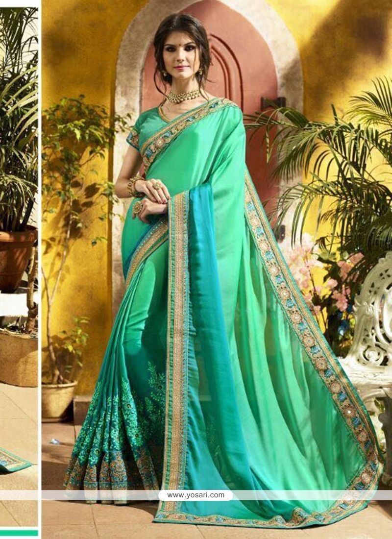 Faux Georgette Shaded Saree