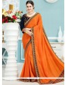 Orange Designer Traditional Saree