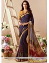 Print Faux Georgette Casual Saree In Multi Colour