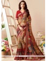 Faux Georgette Multi Colour Casual Saree