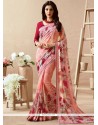 Faux Georgette Multi Colour Print Work Casual Saree