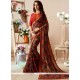 Multi Colour Print Work Faux Georgette Casual Saree