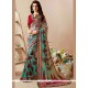 Faux Georgette Print Work Casual Saree