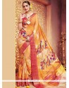 Multi Colour Faux Georgette Printed Saree