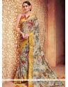 Print Work Faux Georgette Printed Saree