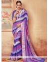 Multi Colour Print Work Printed Saree