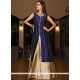 Tafeta Silk Navy Blue Lehenga Choli