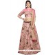 Multi Colour Lace Work Art Silk Lehenga Choli