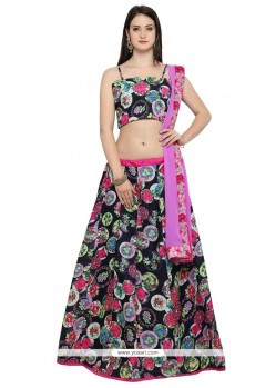 Art Silk Print Work Lehenga Choli