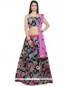 Art Silk Print Work Lehenga Choli