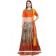 Multi Colour Lace Work Art Silk Lehenga Choli