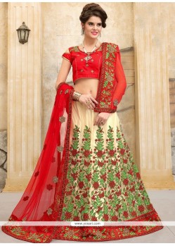 Net Embroidered Work Lehenga Choli