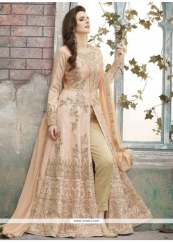 Peach Floor Length Anarkali Suit