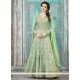 Art Silk Green Floor Length Anarkali Suit