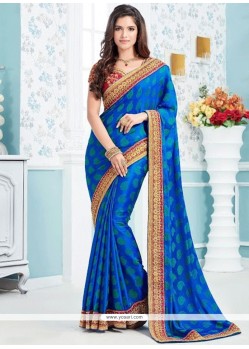 Blue Art Silk Designer Traditional Saree