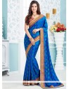 Blue Art Silk Designer Traditional Saree