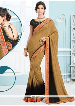 Art Silk Embroidered Work Shaded Saree