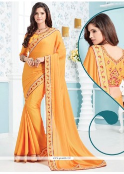 Patch Border Work Designer Traditional Saree